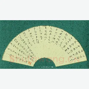 卢春女 硬笔楷书扇