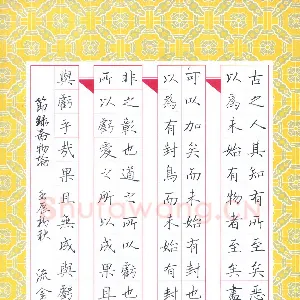 石鎏 硬笔楷书 节录斋物论