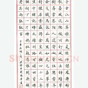 陆维中 硬笔楷书 辛弃疾词一首