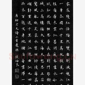 侯培良硬笔楷书柳宗元诗二首 硬笔书法作品