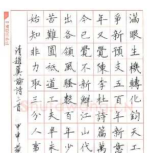 范益军 钢笔楷书 赵翼论诗三首