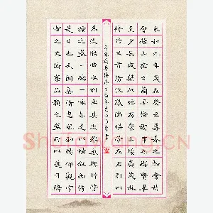 沈永厚 硬笔楷书 节录兰亭序