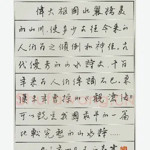 王正良 硬笔行书 现代文横抄