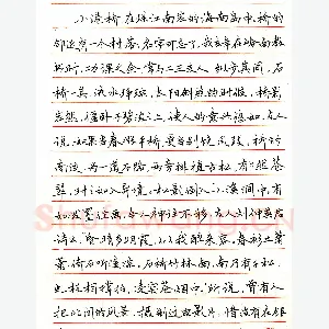 姜国庶硬笔行书现代散文 硬笔书法作品