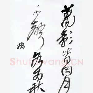 吴一桥 硬笔行草 五言诗句