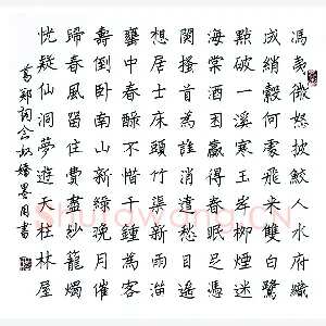 阚学英 硬笔楷书 葛郯词念奴娇
