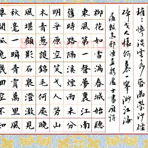 陈广 硬笔楷书 苏轼诗