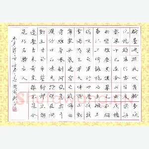 杨宠观 硬笔楷书 岑参诗一首