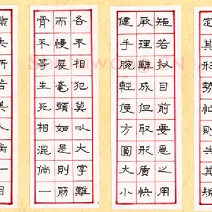 梁桂东 钢笔隶书 书论一则