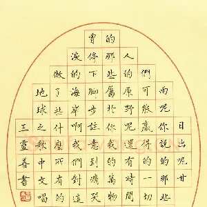 王灵善 硬笔楷书 地球之歌