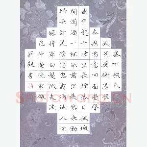 杨宠观 硬笔楷书 范仲淹词渔家傲