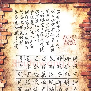 周擎 硬笔楷书 水云楼词