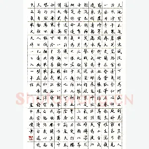 卢中南硬笔楷书天文祥正气歌 硬笔书法作品