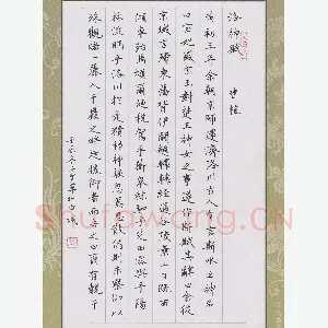董川 硬笔楷书 洛神赋节选