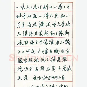 骆恒光硬笔行书旧作论书绝句三首 硬笔书法作品
