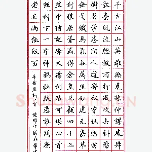 陆维中圆珠笔录辛弃疾词一首 硬笔书法作品