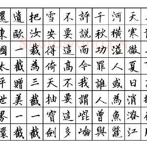 吴有防 硬笔楷书 毛泽东诗词三首