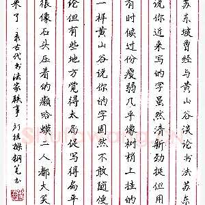 刘祖梁钢笔录古代书法家轶事 硬笔书法作品