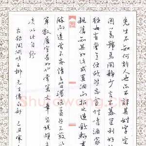 徐海明 硬笔行书 陶渊明五柳先生节录