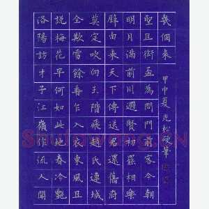 孙光松 硬笔楷书 洛阳诗