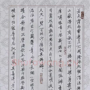 林慧明 硬笔行书 岳阳楼记节录