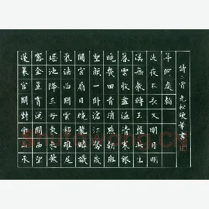孙光松 硬笔楷书 诗二首