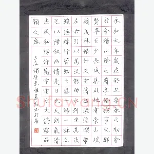 高磊 硬笔楷书 兰亭序节录