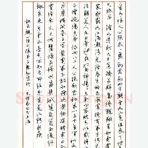 毛理家硬笔行书杜甫诗观公孙大娘弟子舞剑器行 硬笔书法作品
