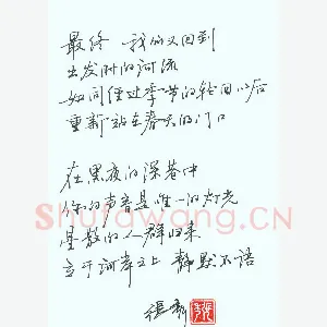 张秀 硬笔行书 现代诗抄