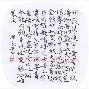 许邦志 硬笔楷书 雅致