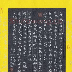 陆从法 硬笔楷书 贺新年诗