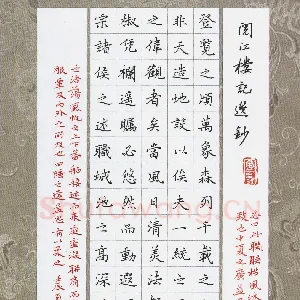 陆从法 硬笔楷书 阅江楼记选抄