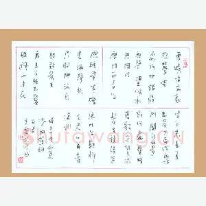 陆舍无 硬笔行书 放翁词两首