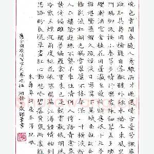 苏湘发钢笔录朱彝尊词 硬笔书法作品
