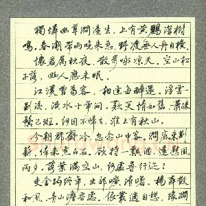 任建娥 硬笔行书 韦应物诗五首