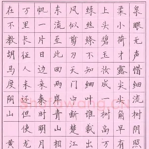 黄娟 硬笔楷书 古诗