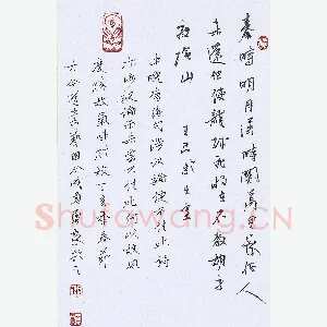 蒋勇良 硬笔行书 王昌龄诗出塞
