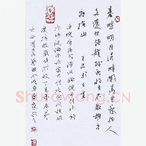 蒋勇良 硬笔行书 王昌龄诗出塞