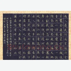 文祖明 硬笔楷书 皎然诗