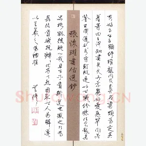 吴伟 硬笔行书 张怀瓘书估选抄