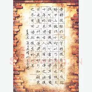 吴伟 硬笔楷书 东坡题醉草