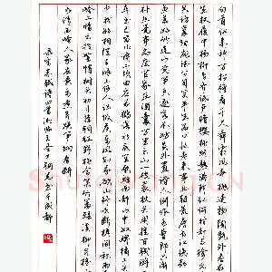 王圣才硬笔行书苏轼诗四首 硬笔书法作品