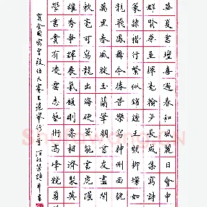 汪祖荣钢笔录贺诗二首 硬笔书法作品