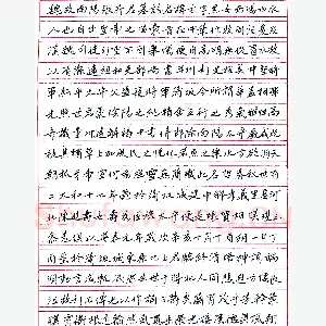 王福祜硬笔节录张玄墓志 硬笔书法作品