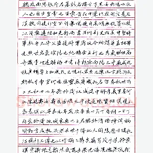 王福祜硬笔节录张玄墓志 硬笔书法作品