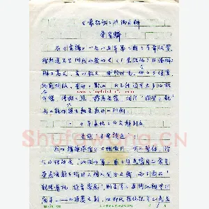曹宝麟 硬笔行书 蒙诏帖非伪再辩手稿