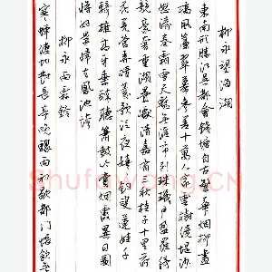 王德荣 硬笔行书 宋词之一
