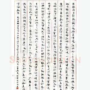 徐章硬笔楷书王安石答司马谏议书 硬笔书法作品