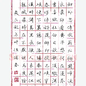 夏清海钢笔录唐诗二首 硬笔书法作品