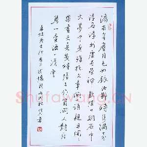 黄阿六 硬笔行书 东坡词行香子述怀